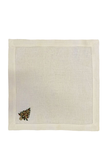 New Year White 2 Piece Napkin Set