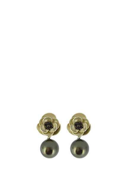 İncili Anemon 925 Ayar Gümüş Kadın Küpe