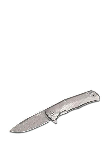 T.R.E. Damascus THOR Titanium Pocket Knife