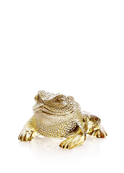 Gregoire Frog Gold Kristal Obje