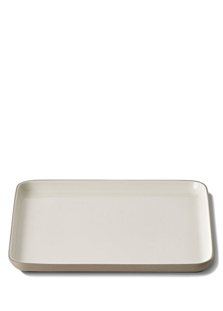 Ivory Stone Square Shaped Porcelain Cake Plate