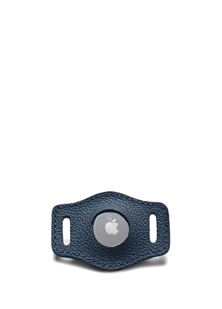 Lacivert Deri Kedi ve Köpek Airtag Kılıfı