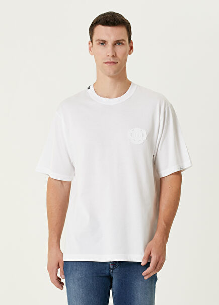 White Logo Patched T-shirt