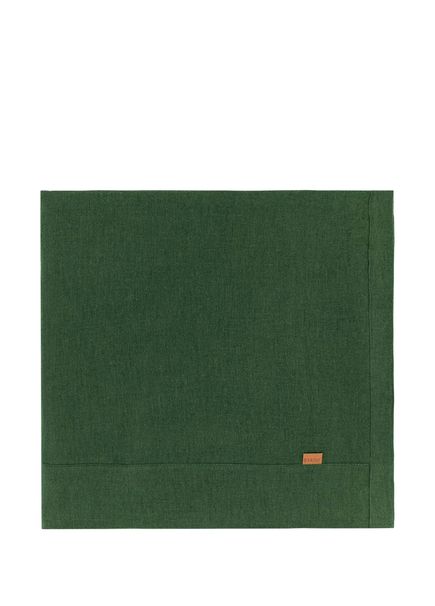 Linen Dark Green Linen Tablecloth 150 x 250 cm