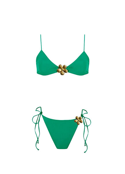 Flower Bomb Kendall Yeşil Kadın Bikini Takımı