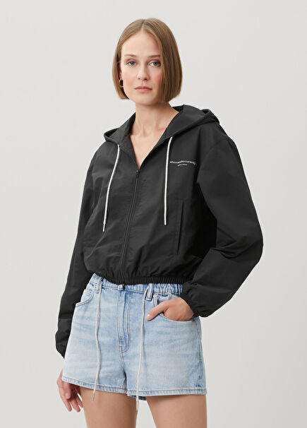 Siyah Kapüşonlu Sweatshirt