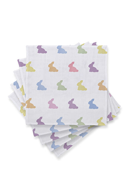 Rainbow Lapin Müslin 5’li Bebek Omuz Bezi