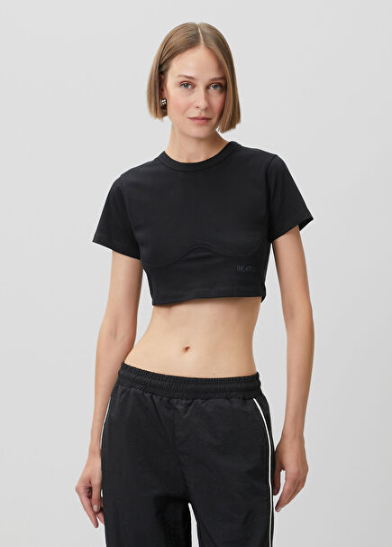 Siyah Crop T-shirt