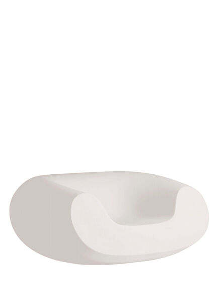 Chubby White Outdoor Garden Seat