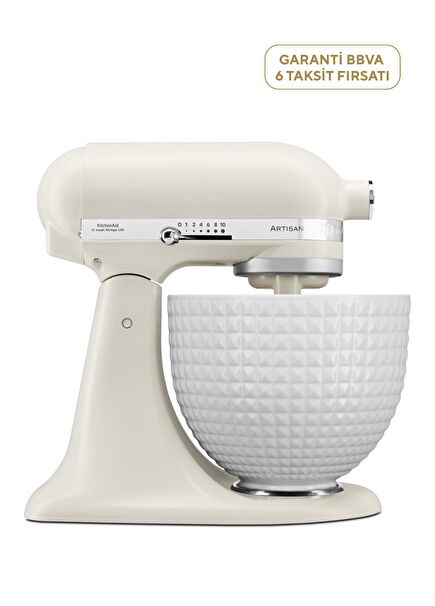 Artisan Porcelain White Stand Mixer and Ceramic Bowl 4,7 Lt 5KSM156CX
