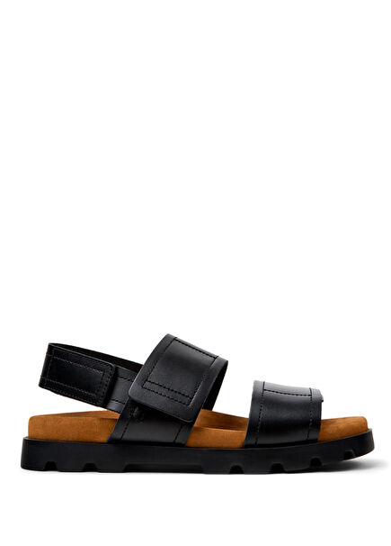 Brutus Black Leather Men's Sports Sandals K100777-011