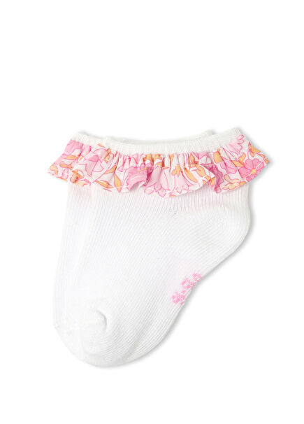 White Ruffle Baby Girl Socks