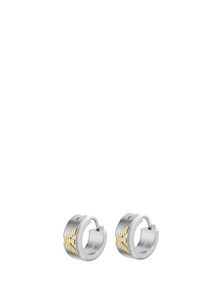 AJEGS3376-040 Gold Color/Metallic Grey Steel Men's Earrings