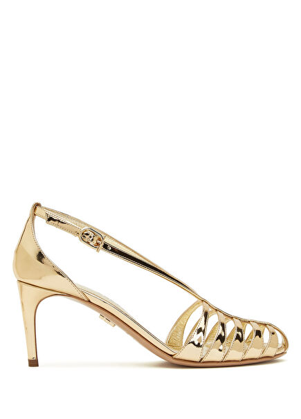 Gold Leather Heels