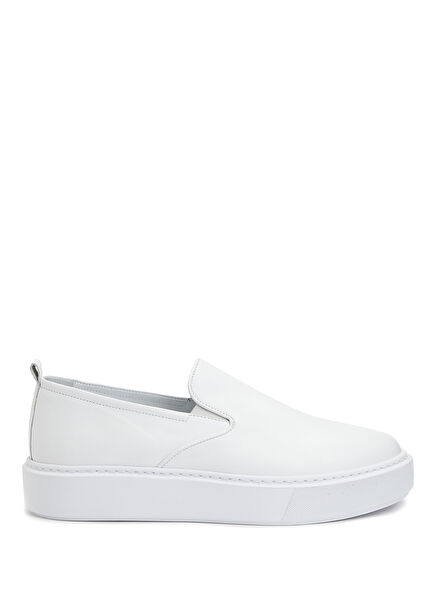 Beyaz Erkek Deri Sneaker