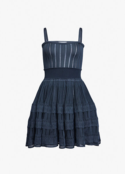 Gri Haki Mini Elbise