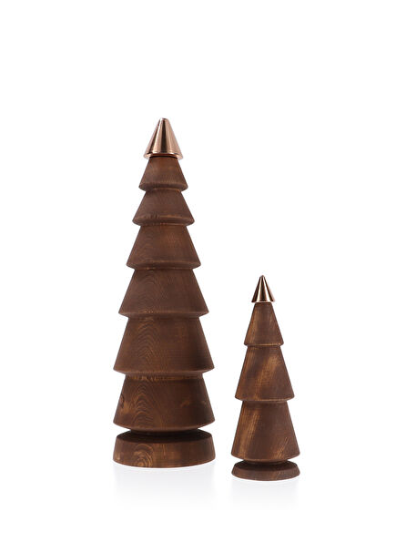 Spruce Bronze Detailed Wooden Christmas Tree Set