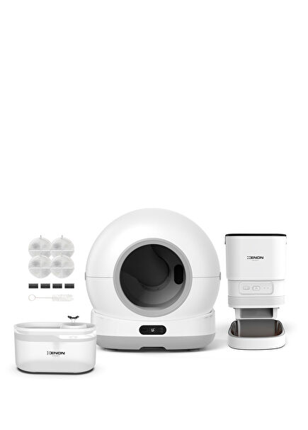 Smart Automatic Cat Toilet Food Bowl and Water Dispenser with Camera Set of 4 Pet Products