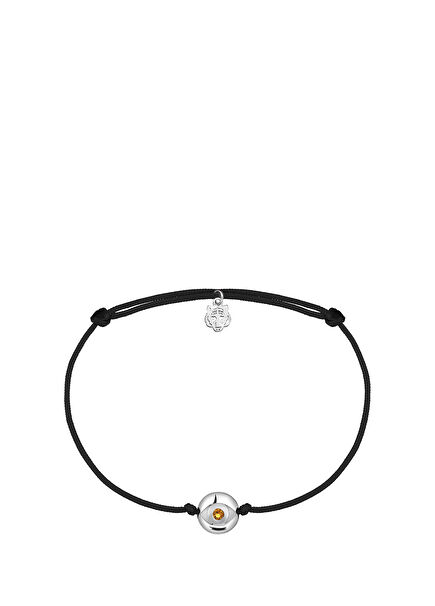 Black Tiger Eye White Gold Plated 925 Sterling Silver Men's Rope Bracelet