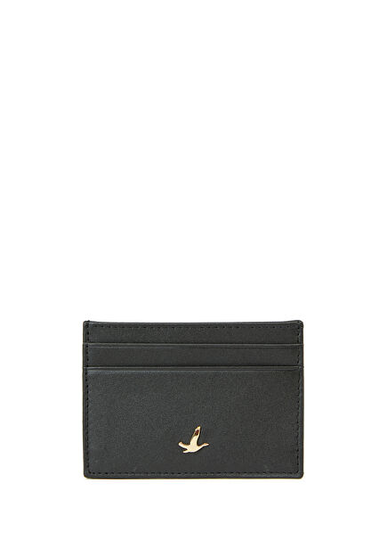 Siyah Kadın Deri Kartlık