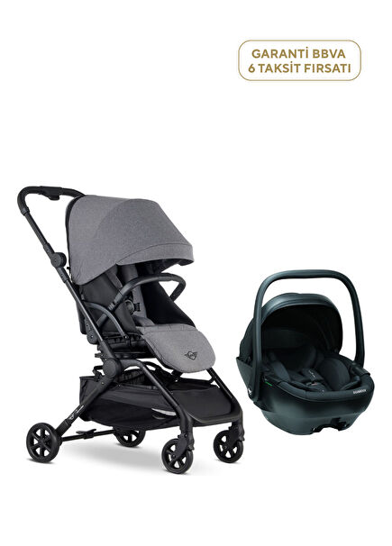 Buggy TURN² Soho Grey Bebek Arabası  Black Guardix Anne Kucağı Seyahat Sistem Bebek Arabası
