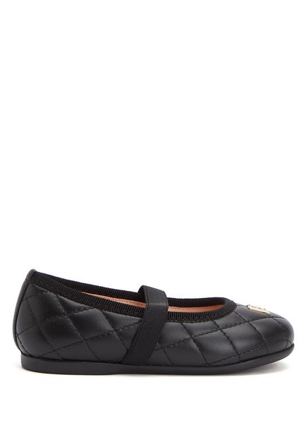 Black Girls Leather Ballet Flats