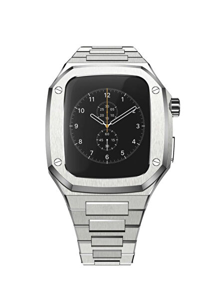 Apple Watch Compatible 44/45mm Belize Silver Gray Loop Case Protective Band