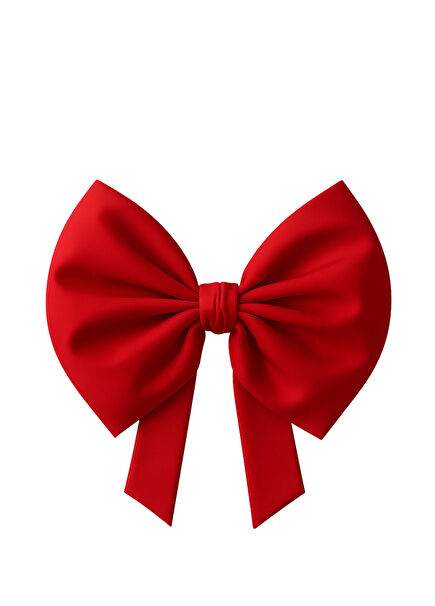 Christmas Red Medium Bow Ribbon Christmas Tree Ornament