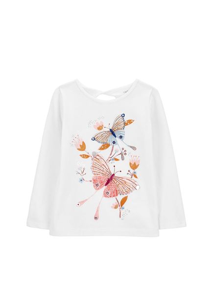 Krem Küçük Kız Çocuk Tshirt