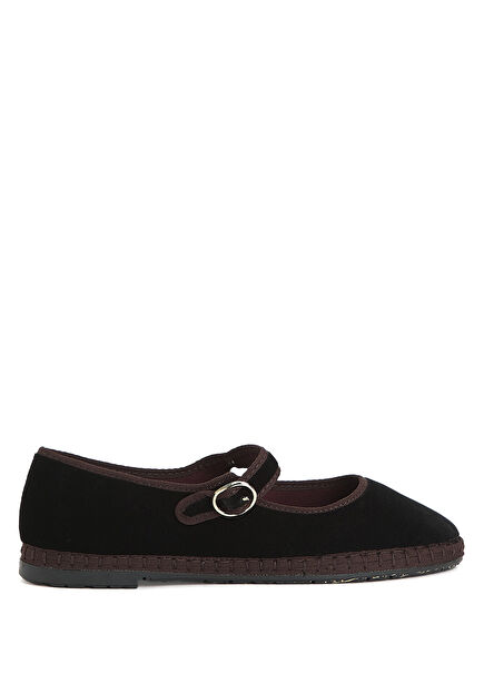 Sethe Dark Brown Velvet Ballet Flats