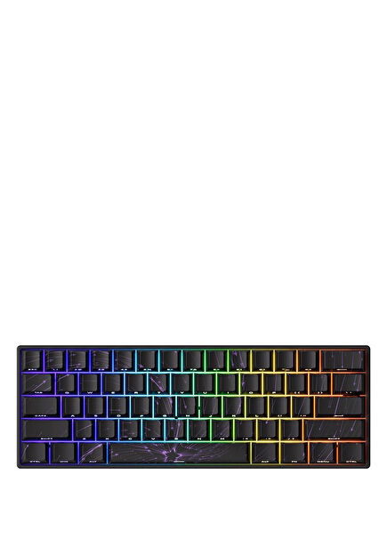 Monsgeek Fun60 Max Nebulae Black Hall Effect Manyetik Switch ARGB Kablosuz Hotswap Mekanik Gaming Klavye