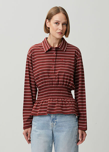 Josefin Red Striped Blouse