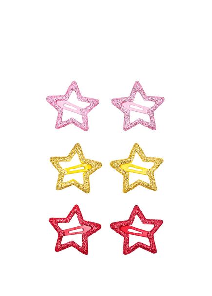 Colorful Girls' 3-Piece Mini Star Clasp Set
