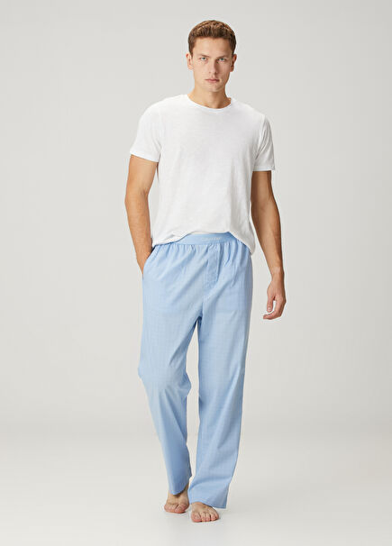 Blue Check Pajama Bottoms