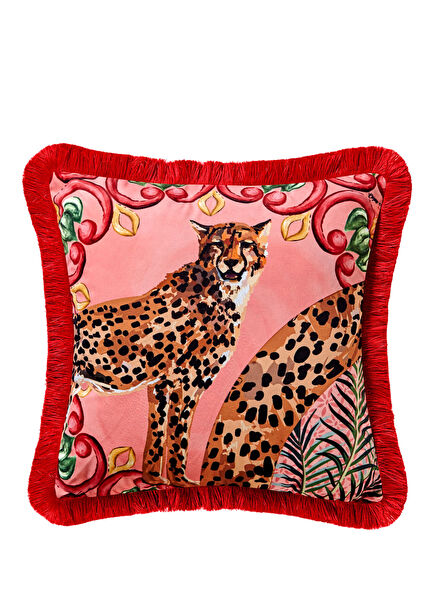 il Giardino Pink Velvet Decorative Pillow