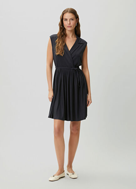 Antrasit Anvelop Pike Mini Modal Elbise