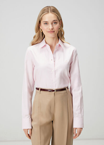 Pembe Klasik Oxford Gömlek