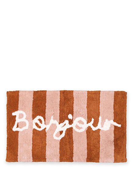 Bonjour Renkli Pamuklu Banyo Paspası 60 x 100 cm