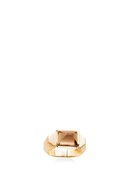 Vintage Smokey Topaz Women's Gold Ring