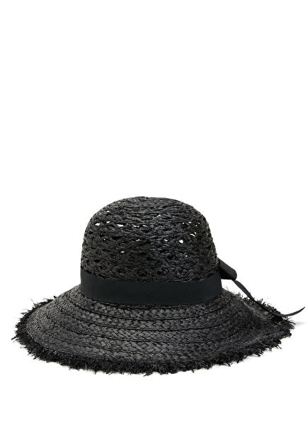 Black Womens Straw Hat