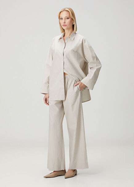 Cabello Kırık Beyaz Organik Pamuk Pantolon