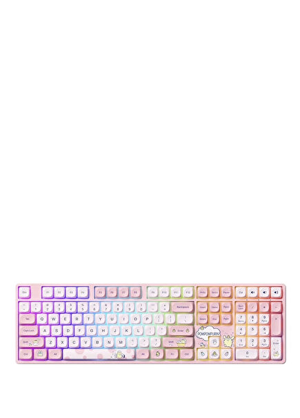 Pompompurin 5108B Plus RGB Kablosuz Hotswap Mekanik Pembe Gaming Klavye