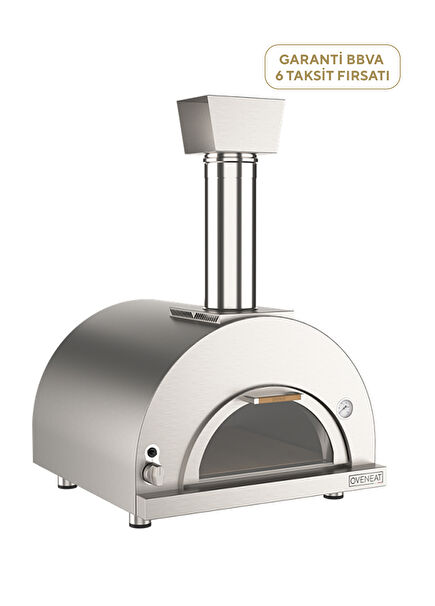 Double Gri Çelik Gazlı Pizza Fırını