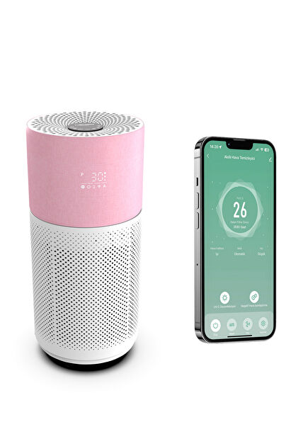 Air Purifier HEPA13 Filtreli Pembe Hava Temizleme Cihazı