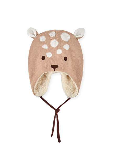 Beige Baby Boy Beanie