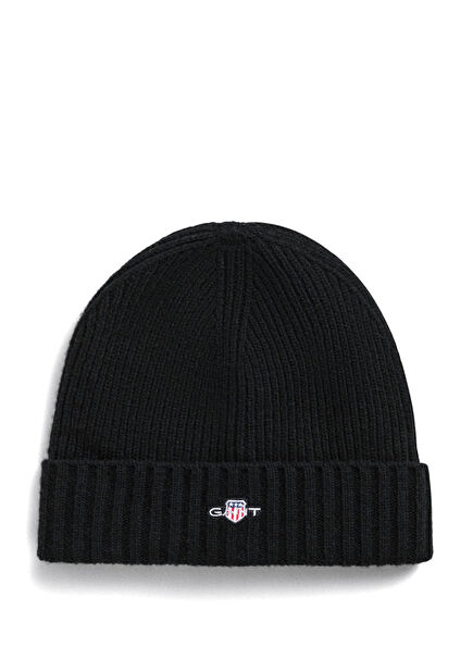 Black Unisex Wool Beanie
