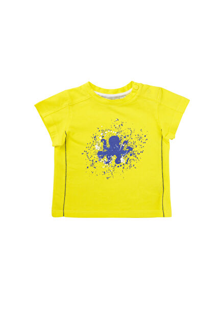 Yellow Baby Boy T-Shirt with Round Neckline