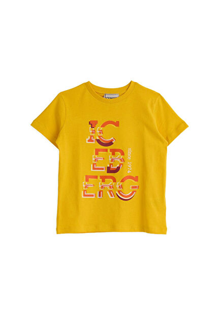 Sarı Kısa Kollu Erkek Çocuk T-shirt