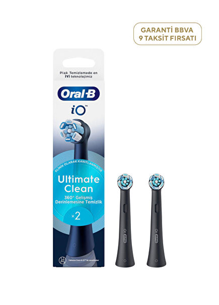 iO Ultimate Clean Siyah 2'li Diş Fırçası Yedek Başlığı
