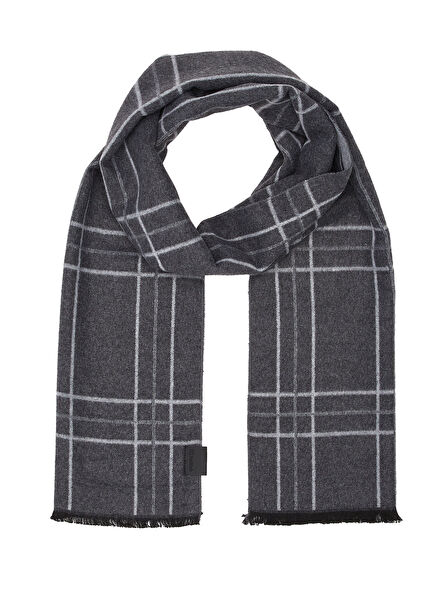 Siyah Desenli Erkek Atkı